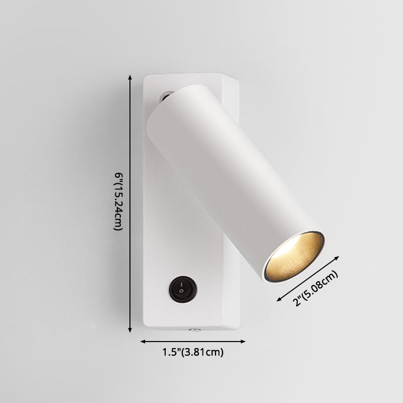 Lámpara de pared rectangular de aluminio de lectura de LED minimalista moderno con sombra acrílica