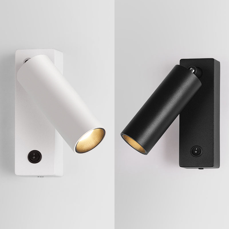 Modern Minimalist LED Reading Wall Sconce Aluminium Rectangular Wall Lamp with Acrylic Shade