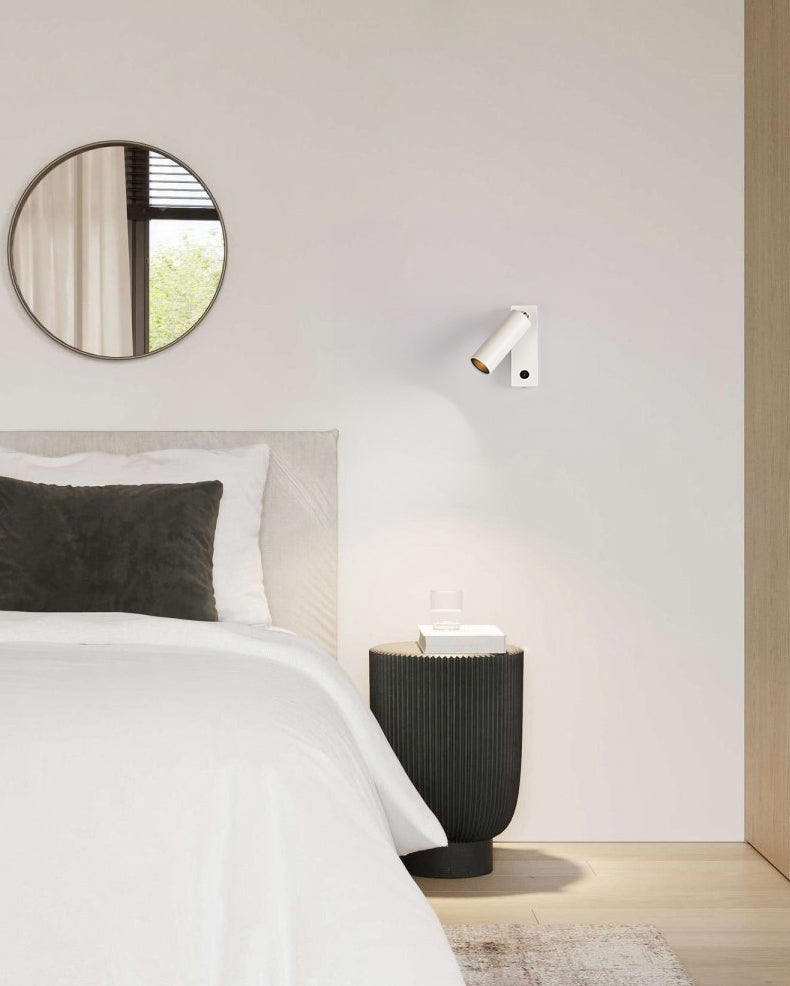 Lámpara de pared rectangular de aluminio de lectura de LED minimalista moderno con sombra acrílica