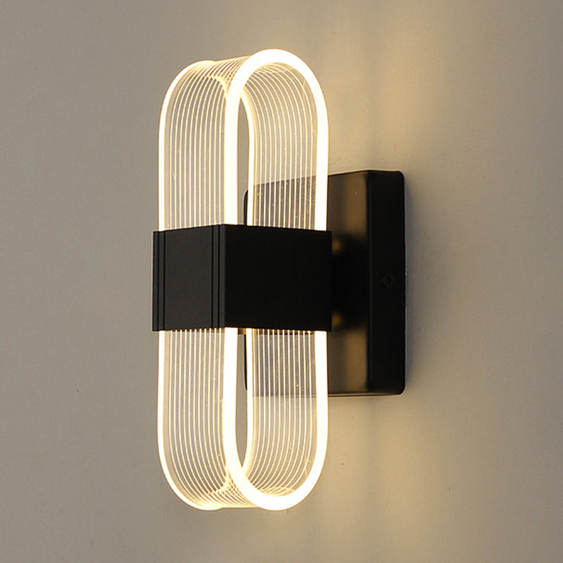 Ellipse Bedroom Wall Mount Light Fixture Metal LED Nordic Wall Mounted Light Fixture