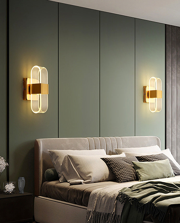 Ellipse Bedroom Wall Mount Light Fixture Metal LED Nordic Wall Mounted Light Fixture