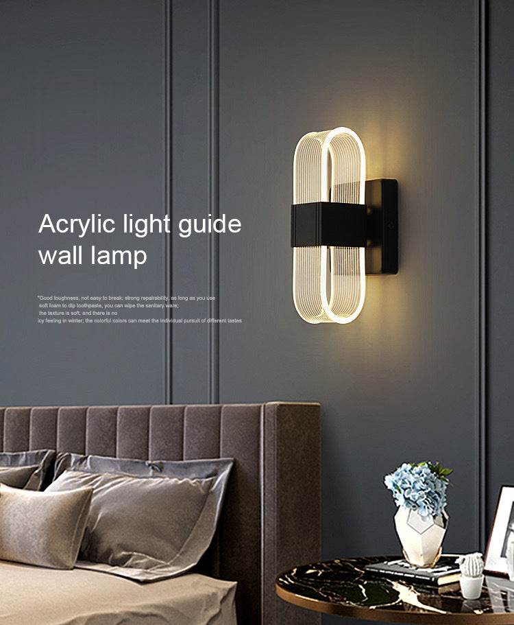 Ellipse Bedroom Wall Mount Light Fixture Metal LED Nordic Wall Mounted Light Fixture