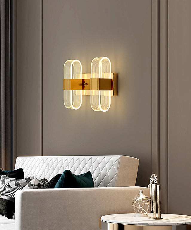 Ellipse Bedroom Wall Mount Light Fixture Metal LED Nordic Wall Mounted Light Fixture