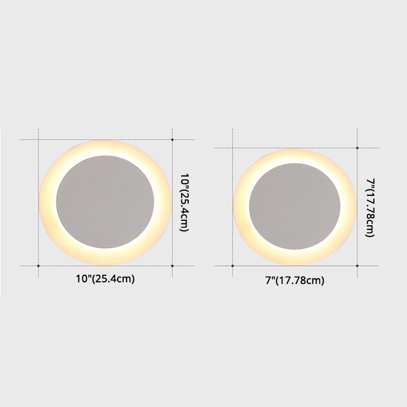Circle Wall Light Sconce Minimalist Style LED Acrylic Wall Mounted Light Fixture