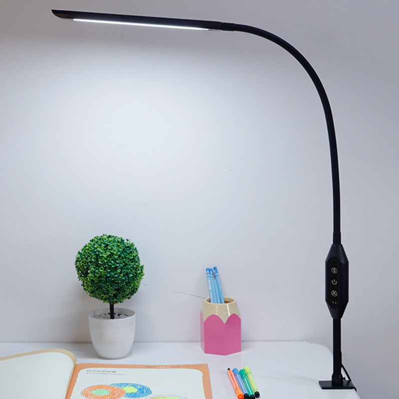 Lampe à serrage linéaire flexible à la lampe en métal minimaliste salle d'étude de table LED avec contrôle tactile