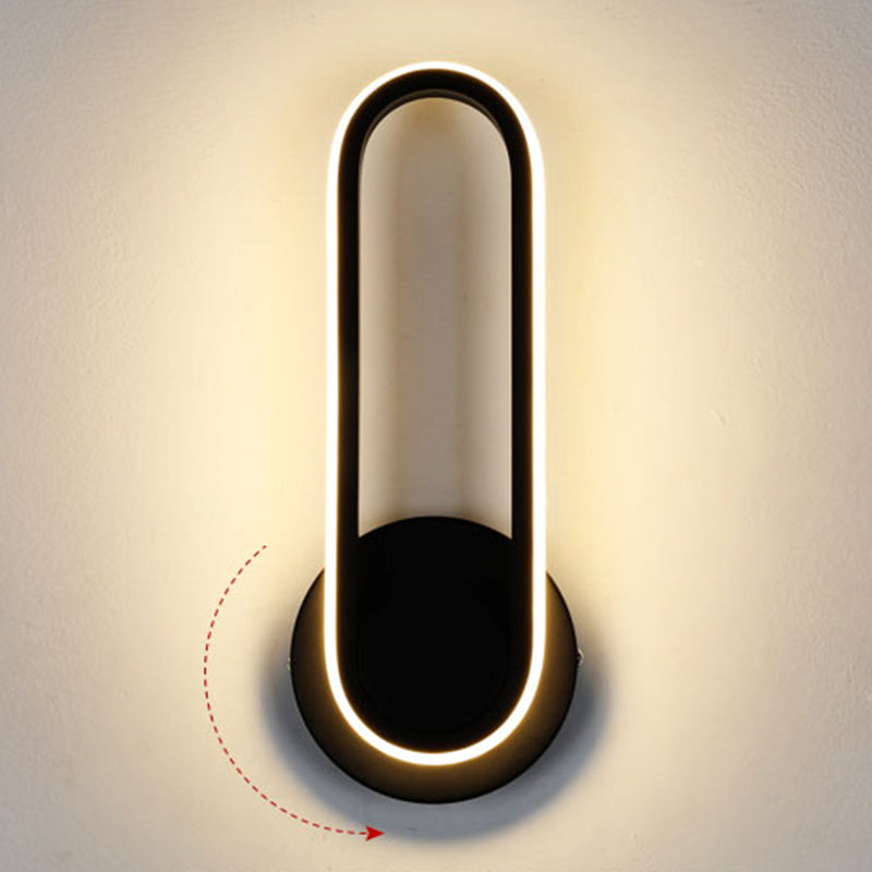 Silica Gel LED Rotable Pared Spliqu en estilo creativo moderno de hierro forjado Luz de pared oblonga para espacios interiores