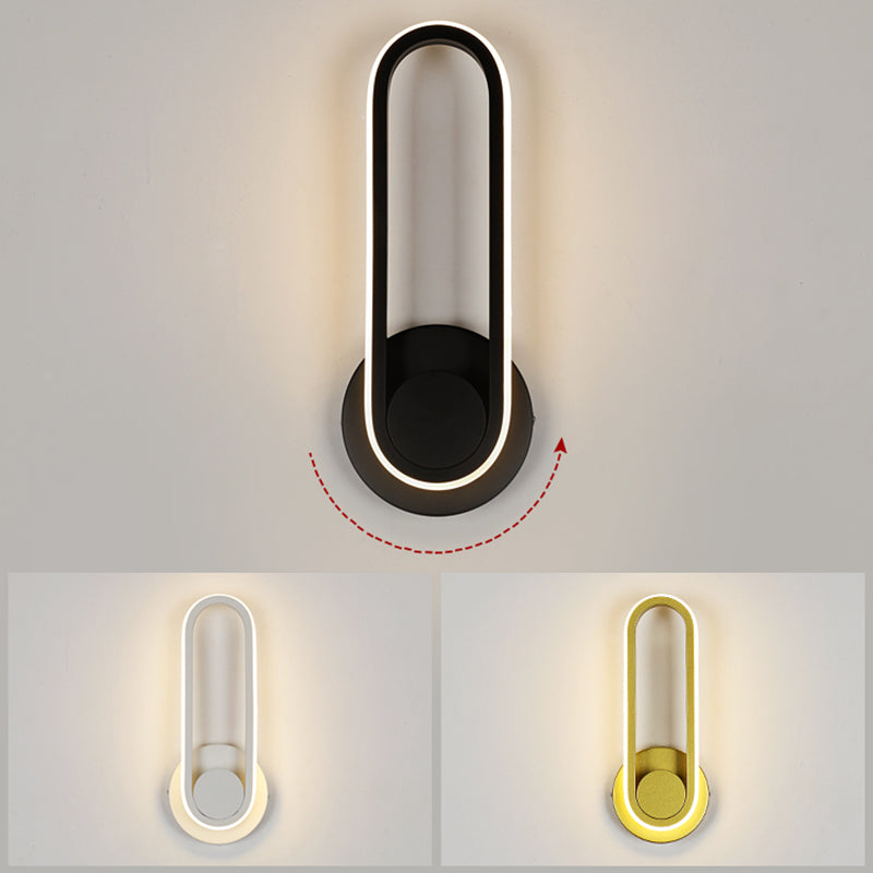 Silica Gel LED Rotable Pared Spliqu en estilo creativo moderno de hierro forjado Luz de pared oblonga para espacios interiores
