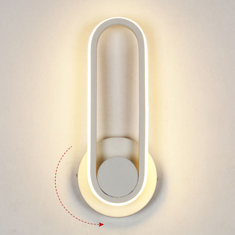 Silica Gel LED Rotable Pared Spliqu en estilo creativo moderno de hierro forjado Luz de pared oblonga para espacios interiores