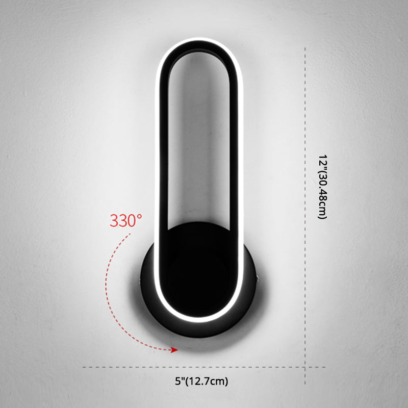 Silica Gel LED Rotable Pared Spliqu en estilo creativo moderno de hierro forjado Luz de pared oblonga para espacios interiores