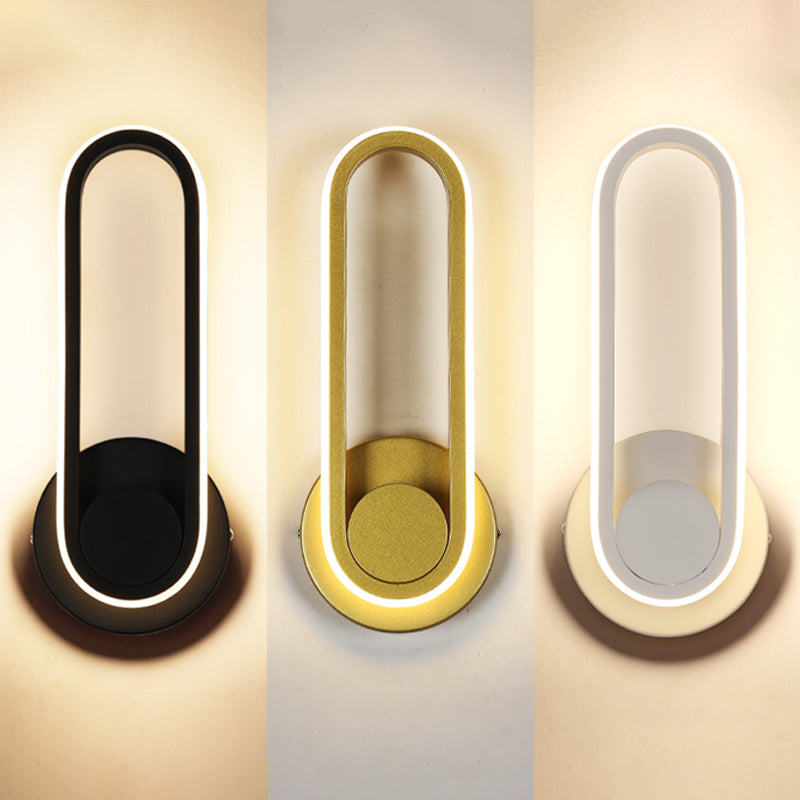 Silica Gel LED Rotable Pared Spliqu en estilo creativo moderno de hierro forjado Luz de pared oblonga para espacios interiores