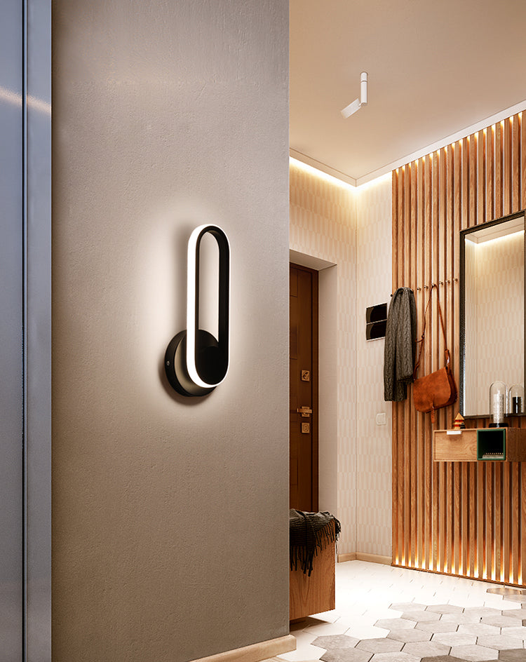 Silica Gel LED Rotable Pared Spliqu en estilo creativo moderno de hierro forjado Luz de pared oblonga para espacios interiores