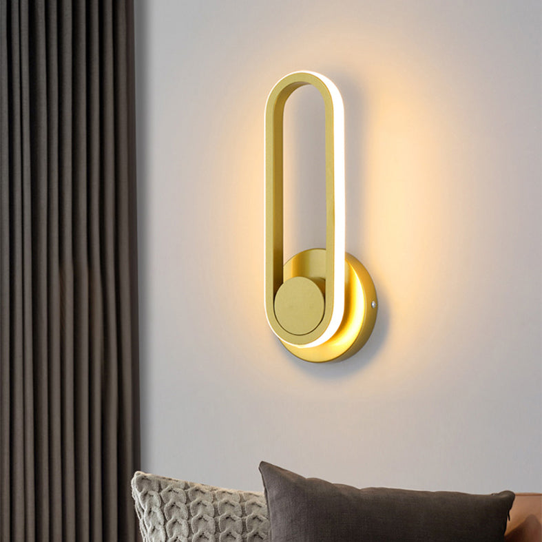 Moderne beknopte LED Roteerbare wand SCONCE Smeedijzeren langwerpige wandlampje met siliconen schaduw