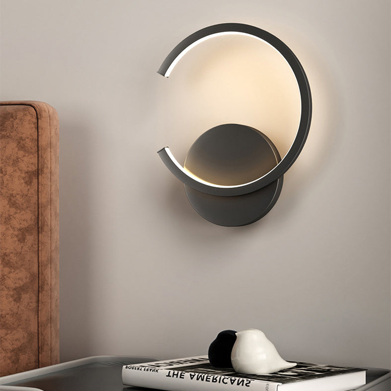 Apparecchiatura per illuminazione da parete nordica per parete da letto a led con tonalità acrilica a forma di C