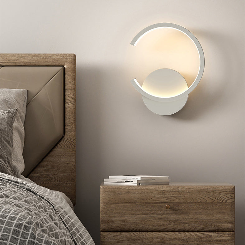 Apparecchiatura per illuminazione da parete nordica per parete da letto a led con tonalità acrilica a forma di C