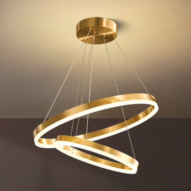 Nuove lampadario lampadario a lampadario a livello oro moderno oro lampada a led acrilica per soggiorno