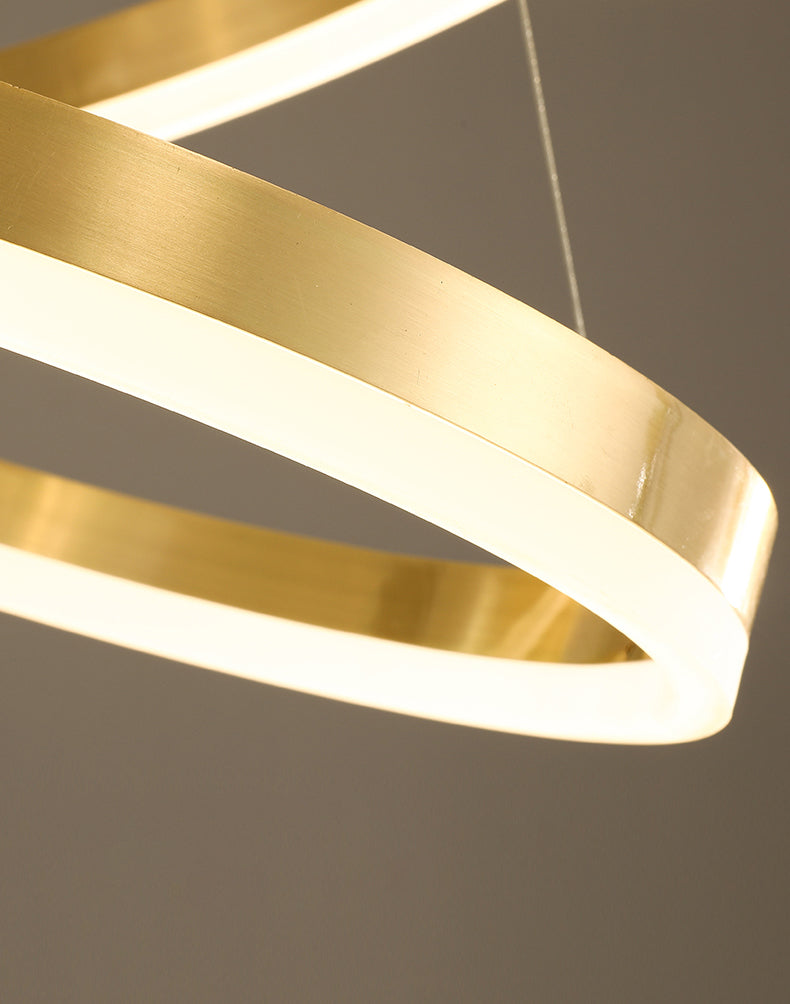 Nuevos accesorios de lámparas de lámpara de araña de oro modernas Luce de colgantes acrílico para sala de estar