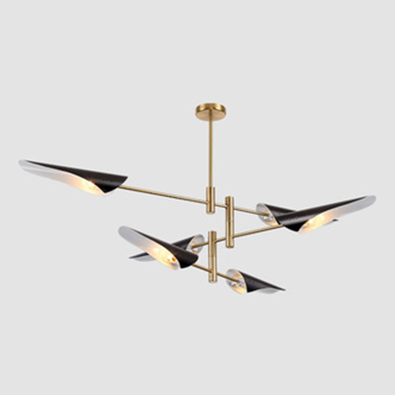Metal de black metal moderno accesorios de iluminación de sputnik luces colgantes para sala de estar