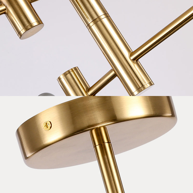 Metal de black metal moderno accesorios de iluminación de sputnik luces colgantes para sala de estar