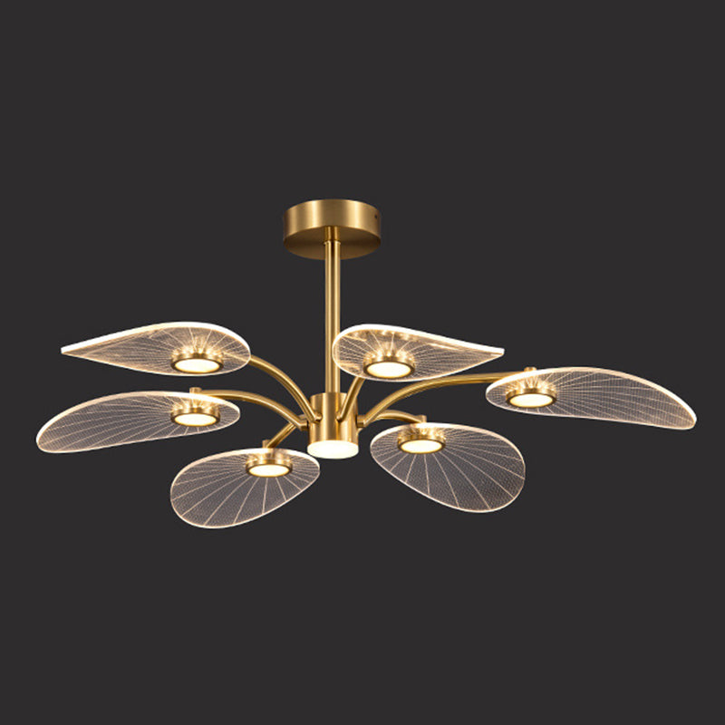 Luce semifulò a filo foglia moderna semplicità a fiuto con soffitto a soffitto per camera da letto