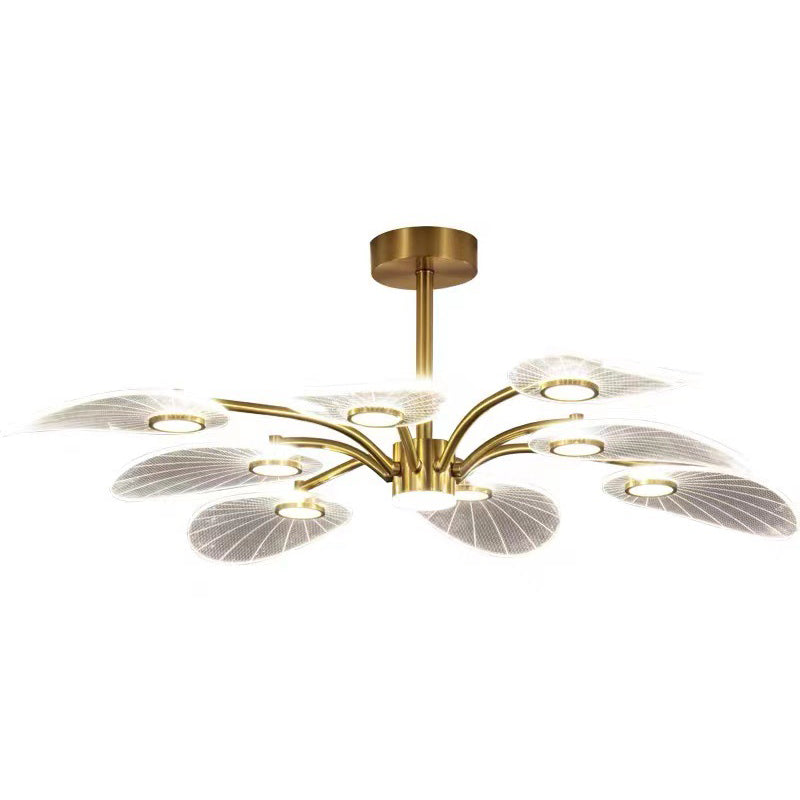 Luz de montaje semi rascuble de hoja acrílico acrílico simplicidad al ras del techo lámparas para dormitorio