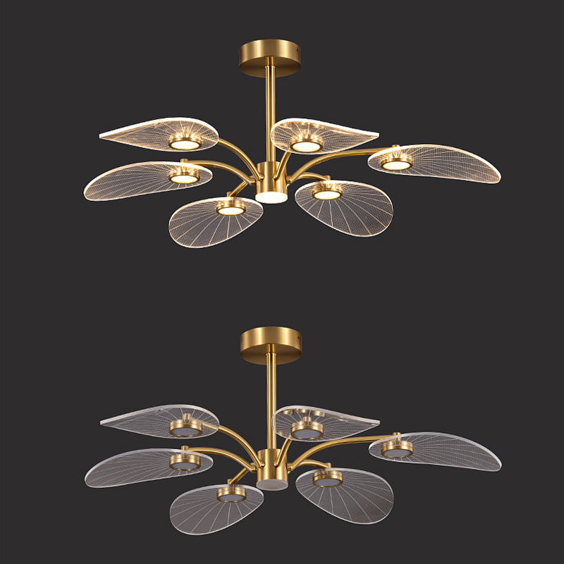 Luce semifulò a filo foglia moderna semplicità a fiuto con soffitto a soffitto per camera da letto