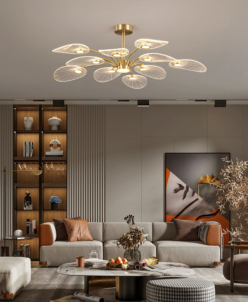 Luz de montaje semi rascuble de hoja acrílico acrílico simplicidad al ras del techo lámparas para dormitorio