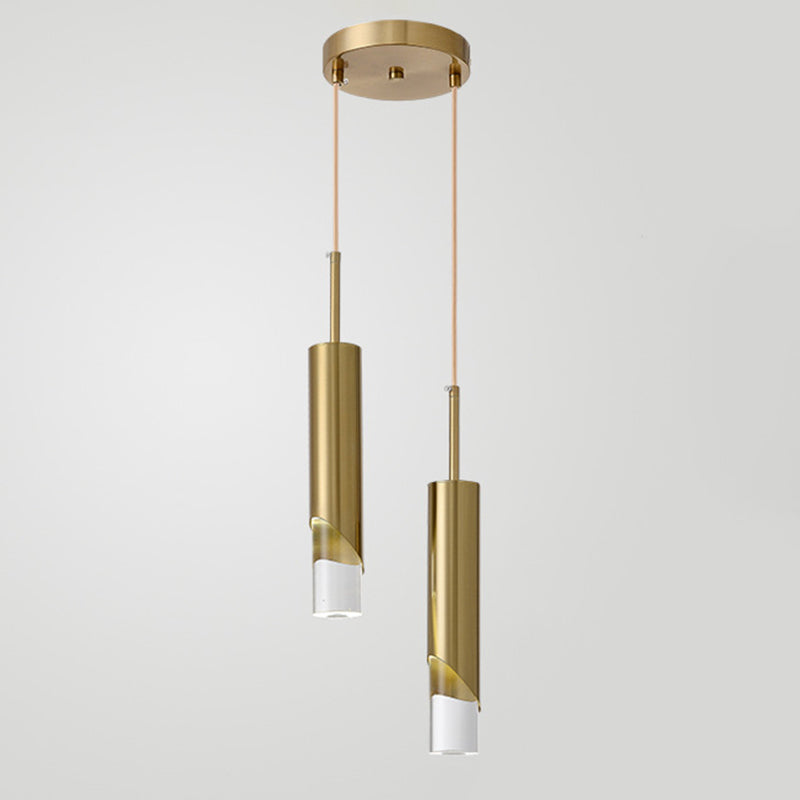 Cylinder Pendant Ceiling Light Minimalist Acrylic LED Hanging Pendant Light for Bedroom