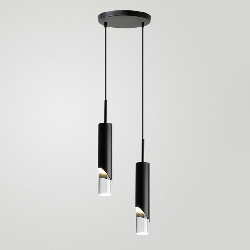 Cylinder Pendant Ceiling Light Minimalist Acrylic LED Hanging Pendant Light for Bedroom