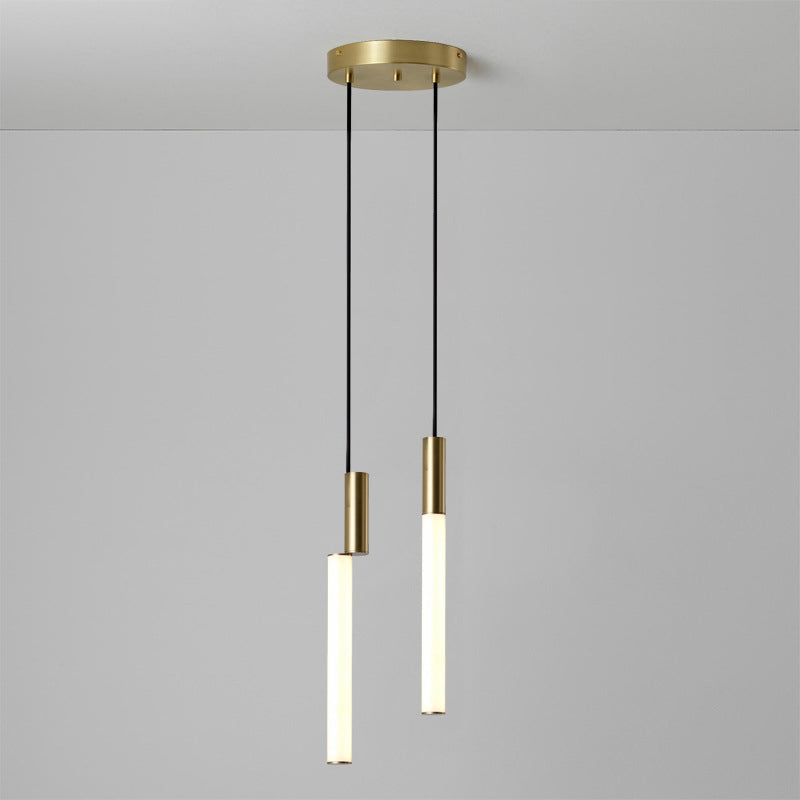 Cylindrical Hanging Ceiling Light Modern Acrylic LED Bedroom Suspended Lighting Fixture