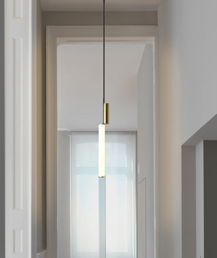 Cylindrical Hanging Ceiling Light Modern Acrylic LED Bedroom Suspended Lighting Fixture