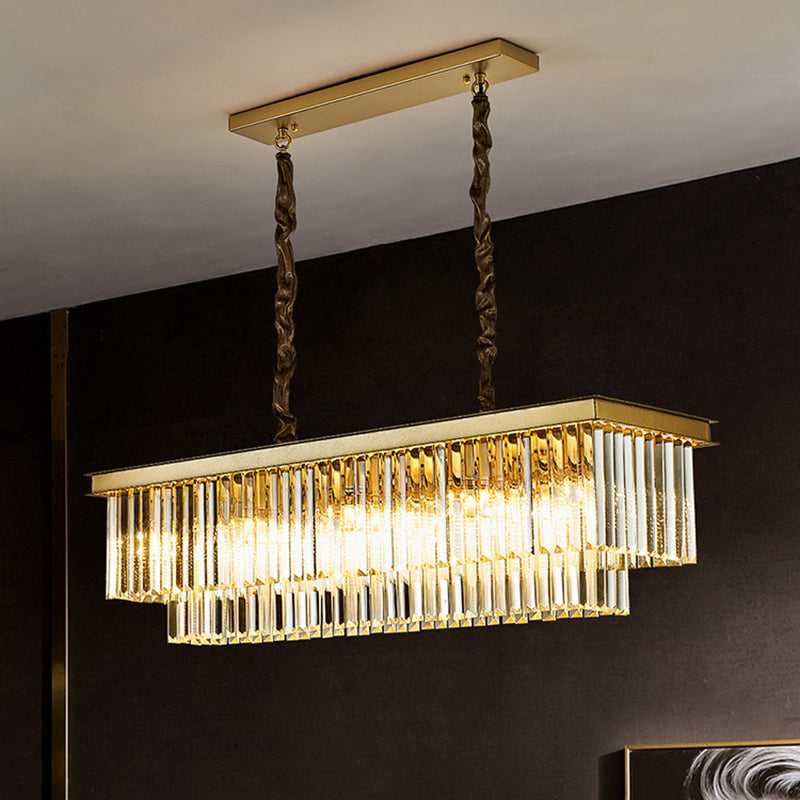 Lámpara de lámpara rectangular de la isla rectangular