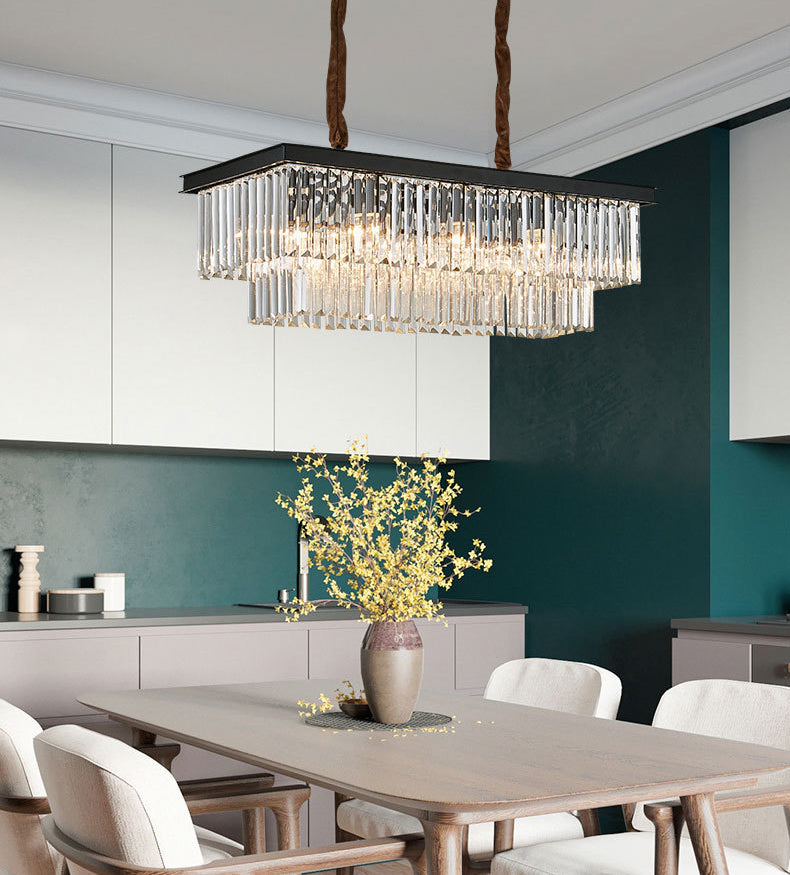 Lámpara de lámpara rectangular de la isla rectangular