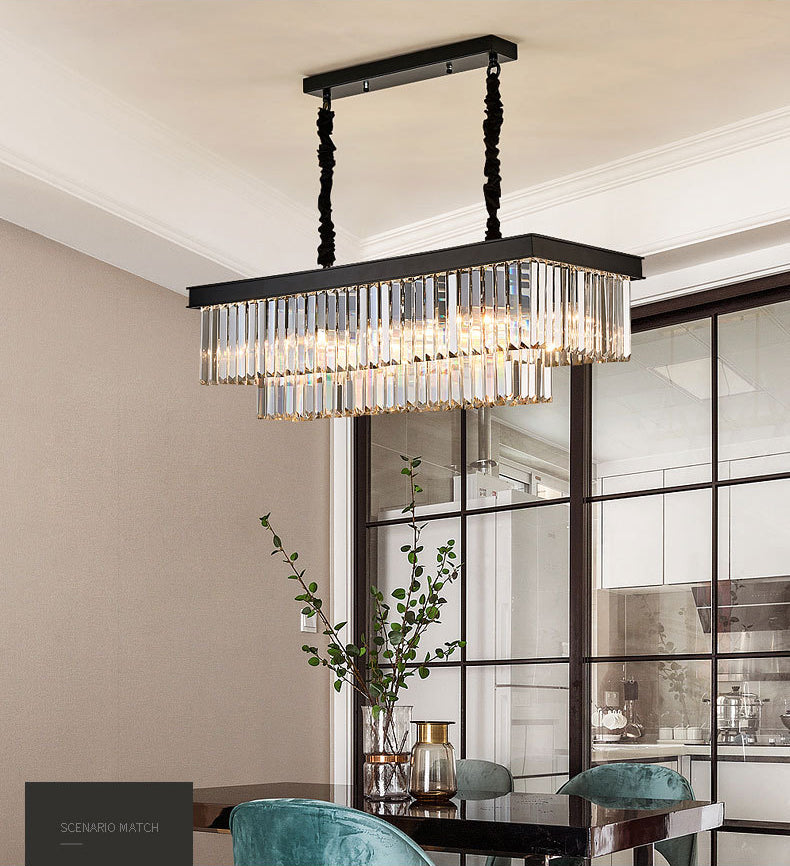 Lámpara de lámpara rectangular de la isla rectangular