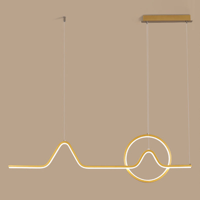 Metal Shaded Hanging Island Light Simplicity Style LED Pendant Light Fixture for Dinning Room