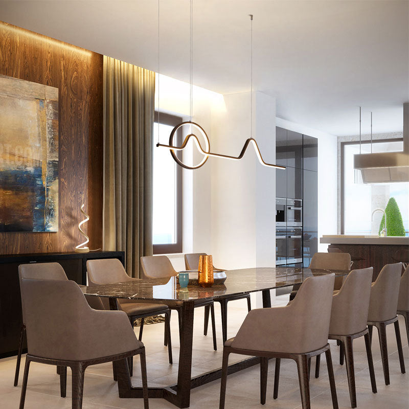 Luz de la isla colgante sombreada de metal Simplicidad estilo LED LIGHTIVE para comedor para comedor