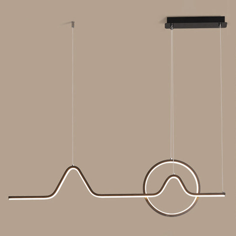 Luz de la isla colgante sombreada de metal Simplicidad estilo LED LIGHTIVE para comedor para comedor