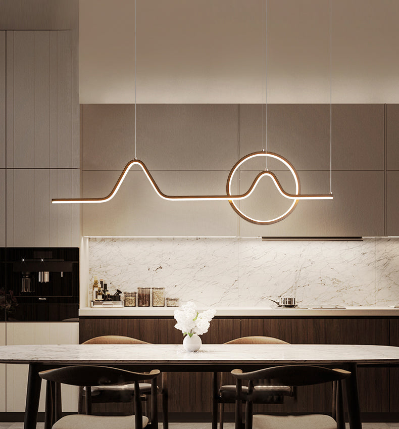 Luz de la isla colgante sombreada de metal Simplicidad estilo LED LIGHTIVE para comedor para comedor