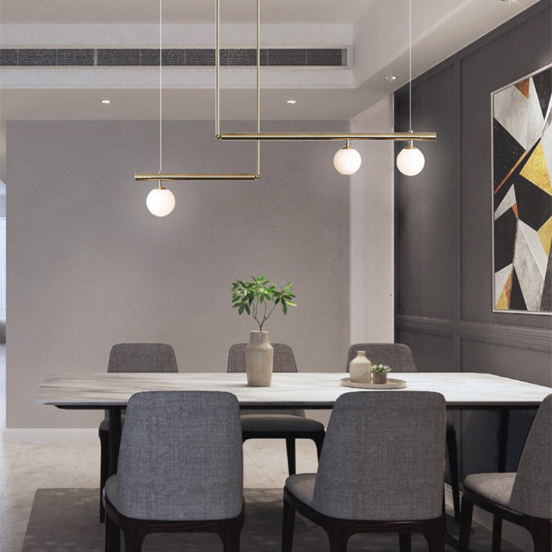 Molecule Dinning Room Island Light Fixture Glass Nordic Style Island Pendant Light in White