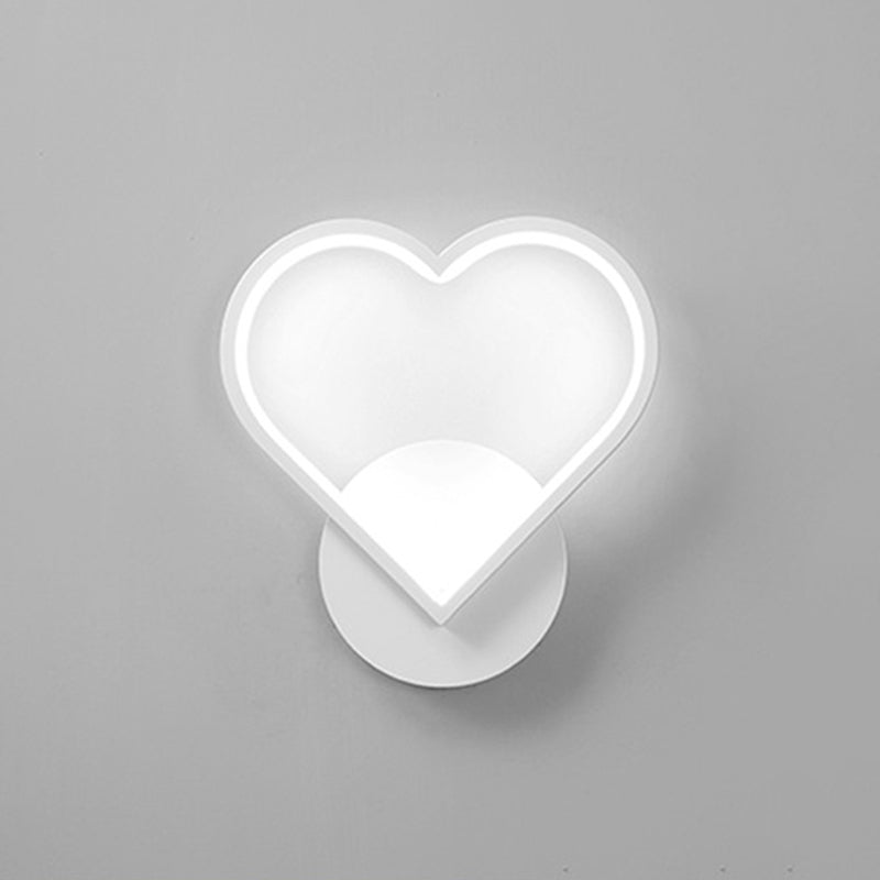 Weiße geometrische LED -Wandlampe in der modernen Einfachheit schmiedeeisere Wandleuchten mit Acrylschatten