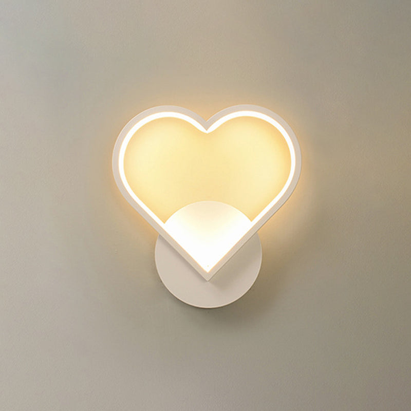 Weiße geometrische LED -Wandlampe in der modernen Einfachheit schmiedeeisere Wandleuchten mit Acrylschatten