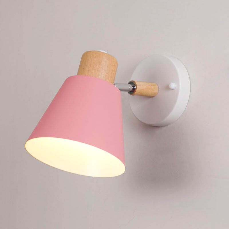 Kegelförmige Wandmontage Beleuchtung Nordischer Metallleuchte für Schlafzimmer