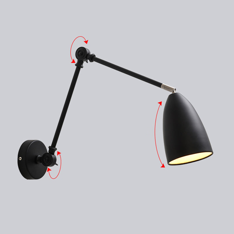 Contemporary Style Conical Wall Mounted Light Metal Bedroom Wall Mounted Lighting