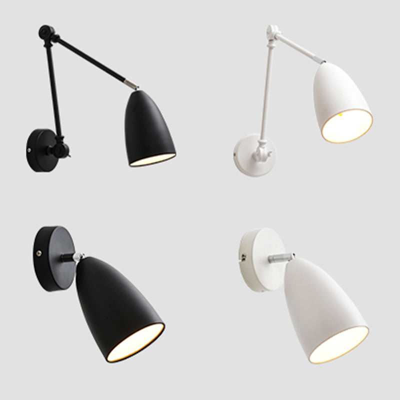 Contemporary Style Conical Wall Mounted Light Metal Bedroom Wall Mounted Lighting