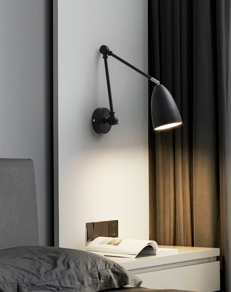 Contemporary Style Conical Wall Mounted Light Metal Bedroom Wall Mounted Lighting
