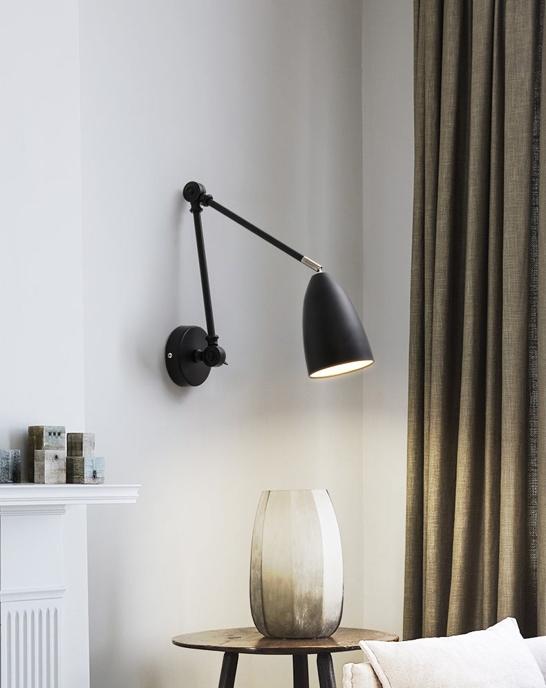 Contemporary Style Conical Wall Mounted Light Metal Bedroom Wall Mounted Lighting