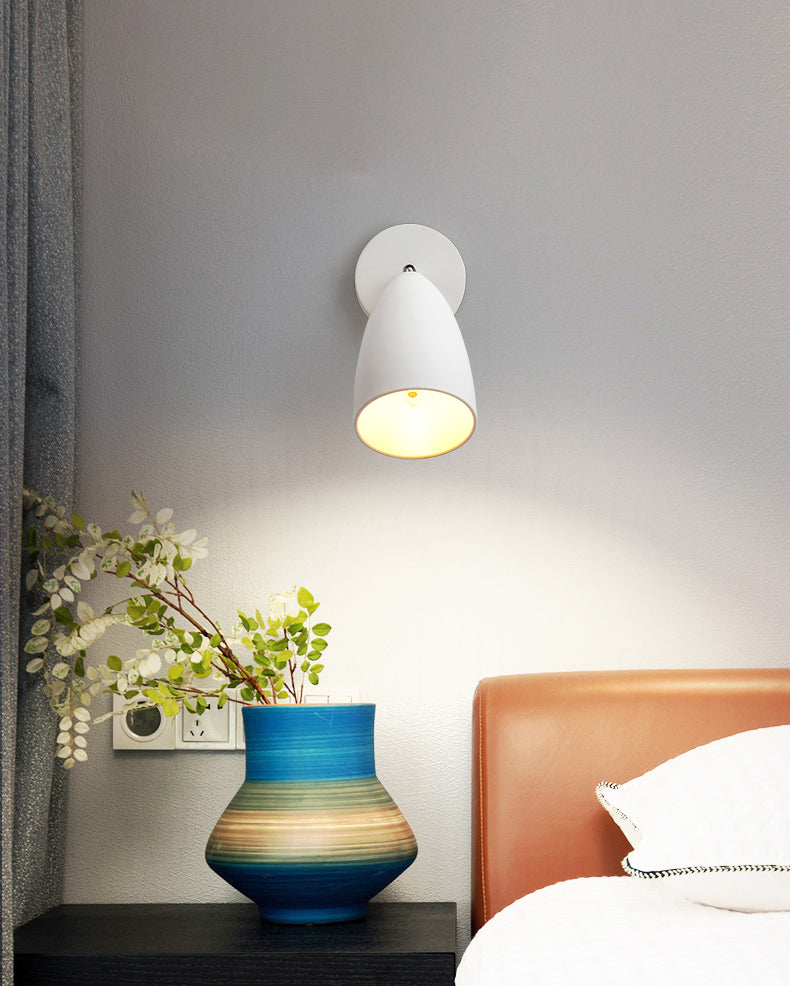 Contemporary Style Conical Wall Mounted Light Metal Bedroom Wall Mounted Lighting
