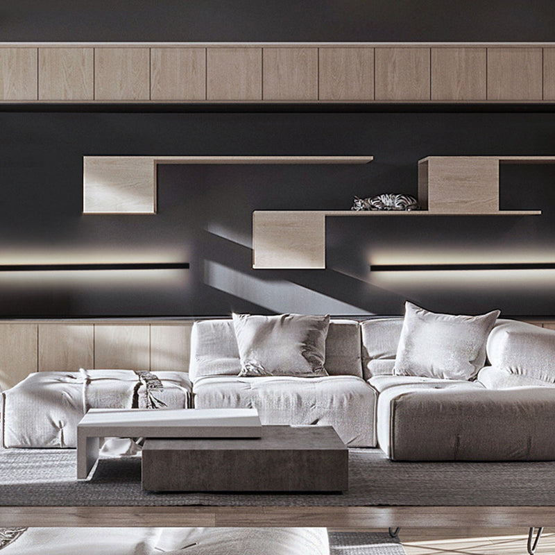 Metal Linear Wall Sconce Lighting Minimalist-Style LED Sconce Light Fixture in Black