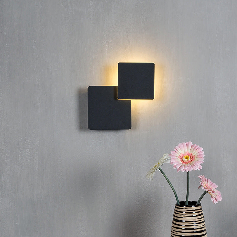 Noordse LED -muur SCONCE LICHTING GEOMETRISCHE WANDELLICHTING WEET MET METALEN TADHE