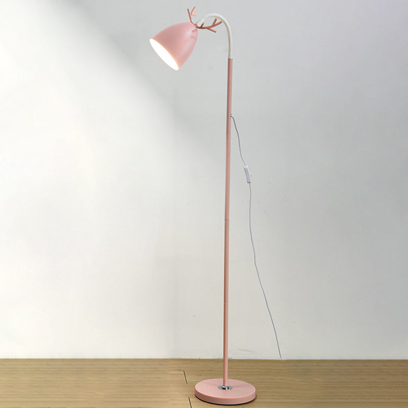 Rotatable Glockenbodenleuchte Makkaronstil Metall 1-Licht Schlafzimmer Lesenstöbem