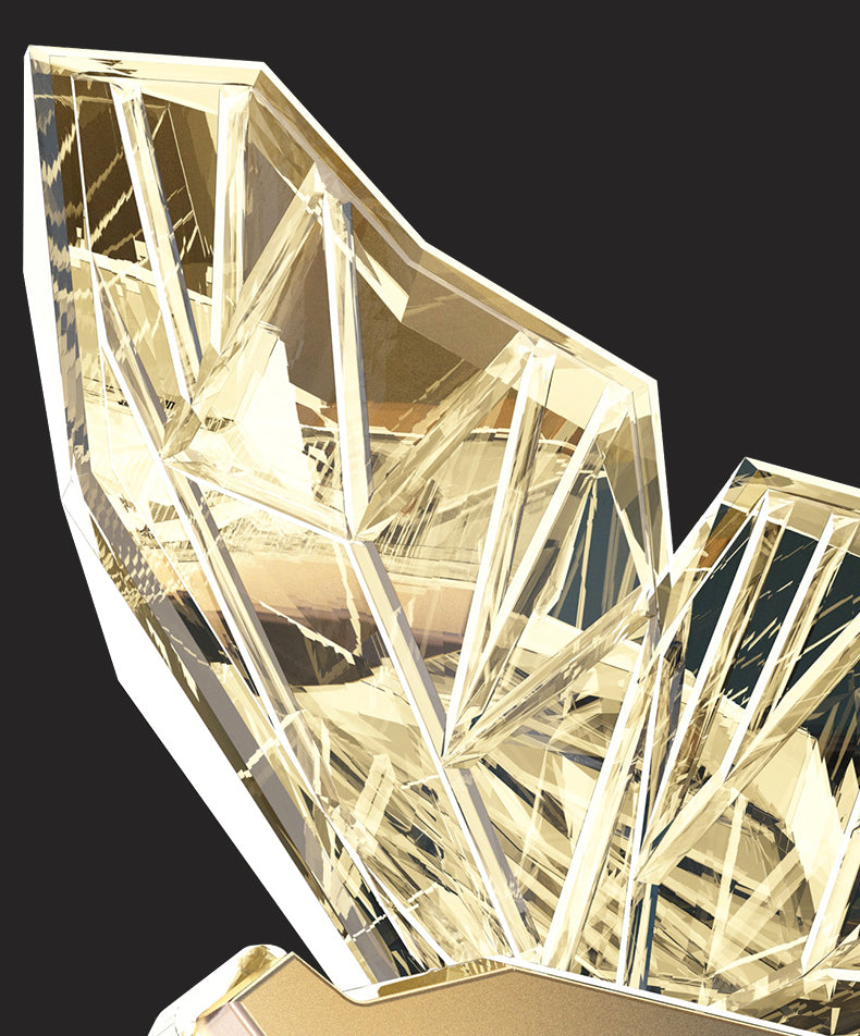 Gold Acrylic Down Lighting Pendant Contemporary 1-Light Ceiling Light for Bedroom